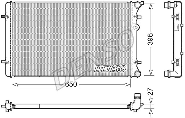 Радиатор охлаждения двигателя (АКПП) DENSO DRM02025