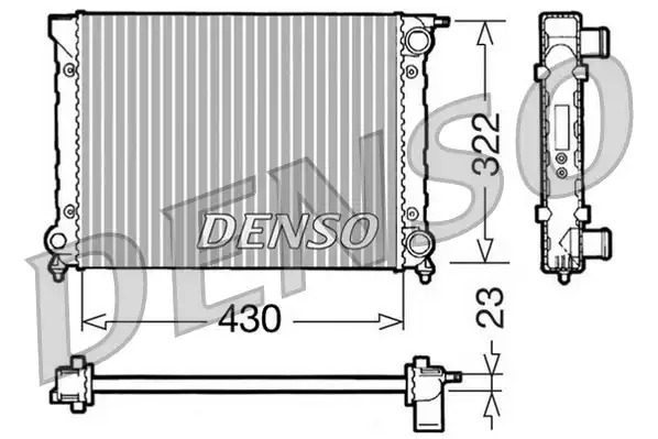 Радиатор охлаждения двигателя (мех. КПП) DENSO DRM32004