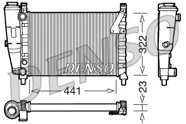 Радиатор охлаждения двигателя DENSO DRM09143