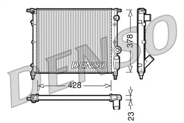 Радиатор охлаждения двигателя DENSO DRM23004