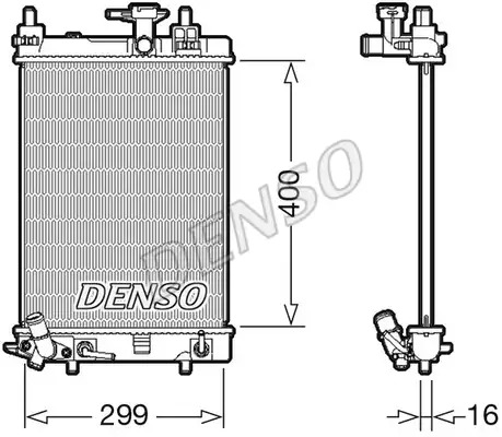 Радиатор охлаждения двигателя DENSO DRM35004