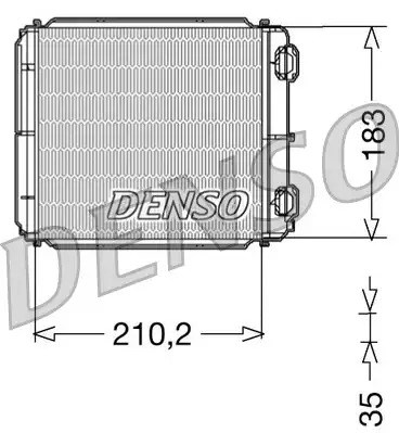 Радиатор печки (210x183,5x25) DENSO DRR23018