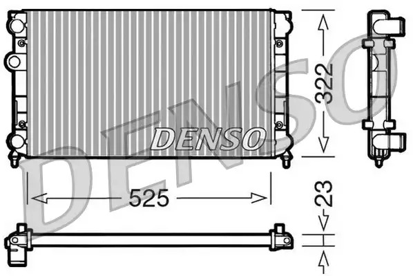 Радиатор охлаждения двигателя (мех. КПП) DENSO DRM32005