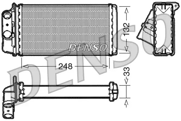 Радиатор печки (248x132x33) DENSO DRR09050