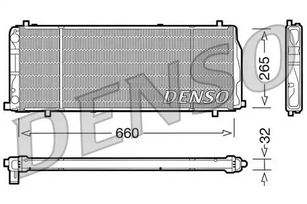 Радиатор охлаждения двигателя DENSO DRM02004
