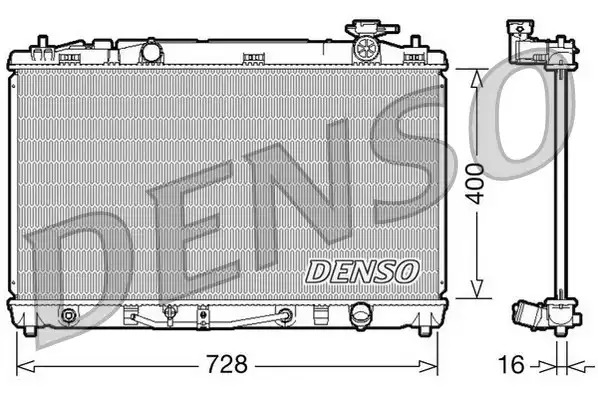 Радиатор охлаждения двигателя (АКПП) DENSO DRM50042