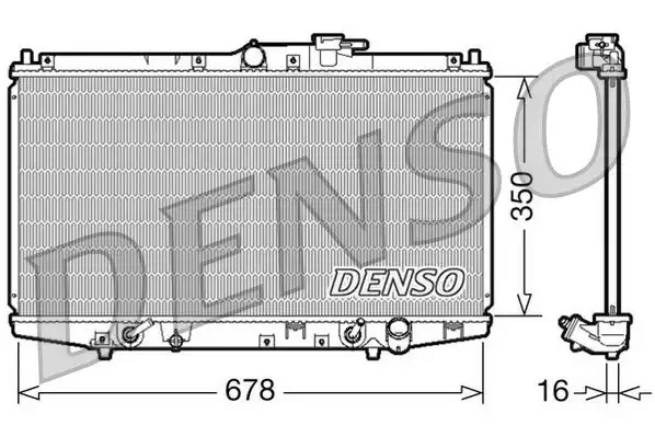 Радиатор охлаждения двигателя DENSO DRM40020