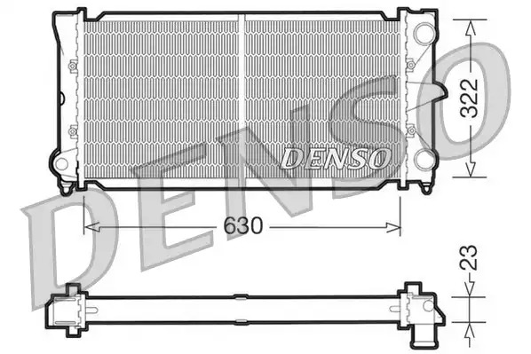 Радиатор охлаждения двигателя DENSO DRM32025