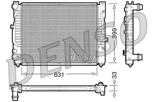 Радиатор охлаждения двигателя (мех. КПП) DENSO DRM32029