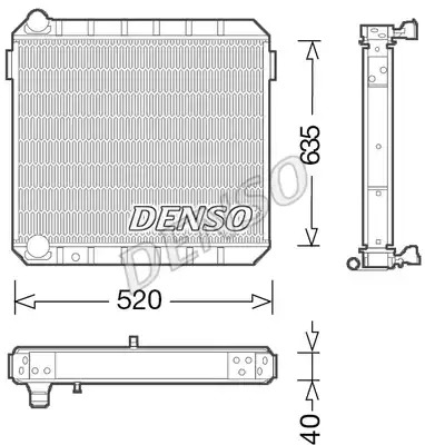 Радиатор охлаждения двигателя DENSO DRM10110