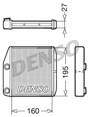Радиатор печки (160x195x27) DENSO DRR09075