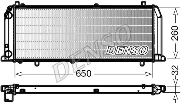Радиатор охлаждения двигателя DENSO DRM02008