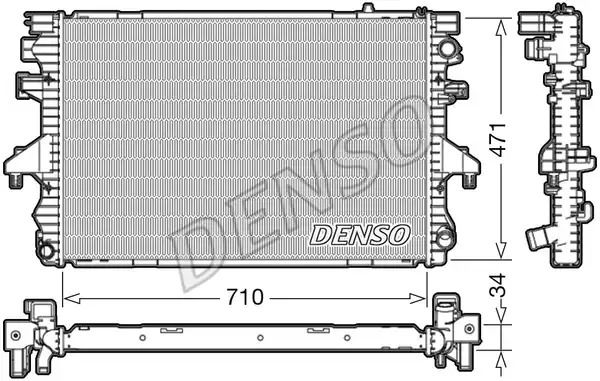 Радиатор охлаждения двигателя DENSO DRM32040