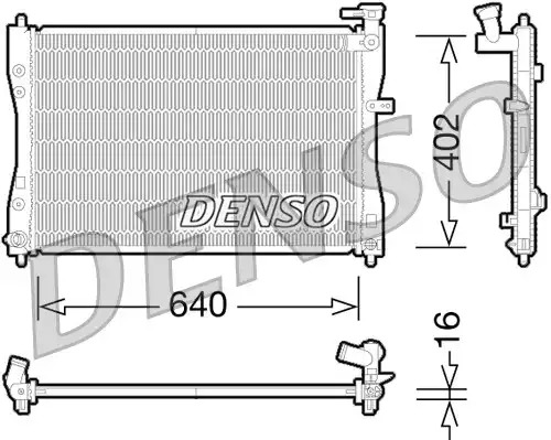 Радиатор охлаждения двигателя DENSO DRM45033