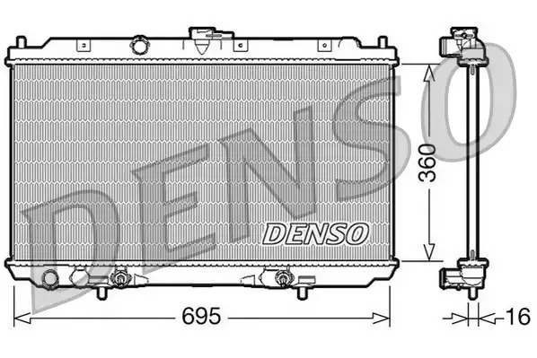 Радиатор охлаждения двигателя DENSO DRM46024