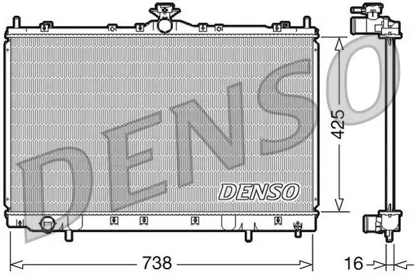 Радиатор охлаждения двигателя DENSO DRM45012