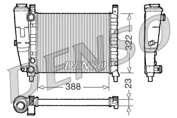 Радиатор охлаждения двигателя DENSO DRM09142