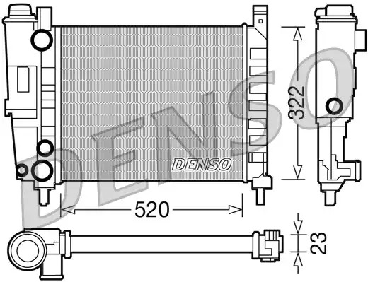 Радиатор охлаждения двигателя DENSO DRM09144