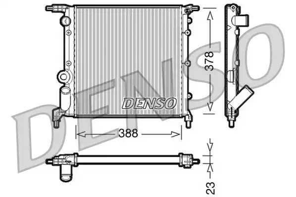 Радиатор охлаждения двигателя (мех. КПП) DENSO DRM23006