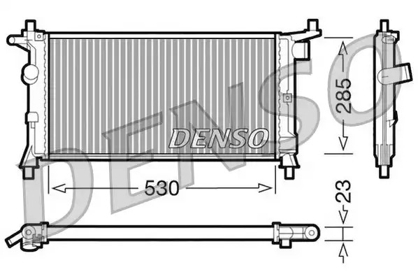 Радиатор охлаждения двигателя (мех. КПП) DENSO DRM20037