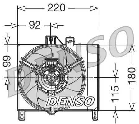 Вентилятор радиатора в сборе DENSO DER16002