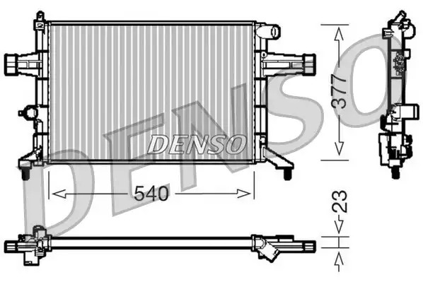 Радиатор охлаждения двигателя DENSO DRM20082