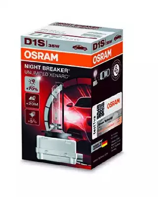 Ксеноновая лампа 35W 85V D1S PK32D-2 Night Breaker Xenarc +70% 1шт OSRAM 66140XNB