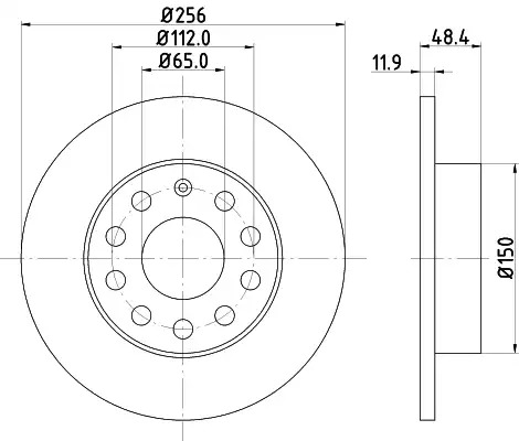 Тормозной диск задний MINTEX MDC1679C