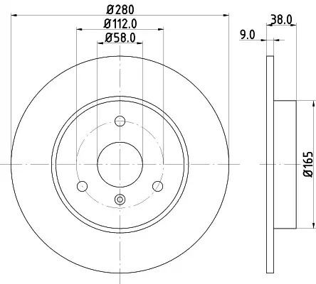 Тормозной диск передний MINTEX MDC1423