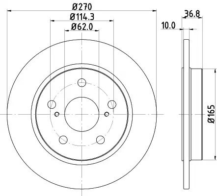 Тормозной диск задний MINTEX MDC2018C