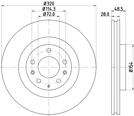 Тормозной диск передний MINTEX MDC2359