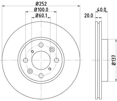 Тормозной диск передний MINTEX MDC1756C