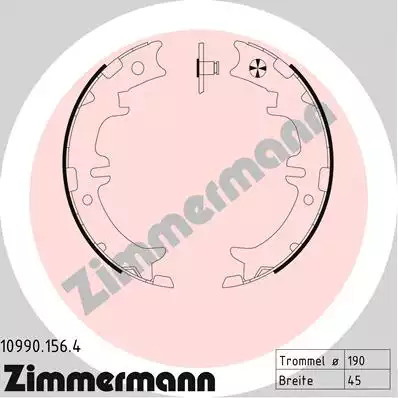Колодки стояночного тормоза ZIMMERMANN 109901564