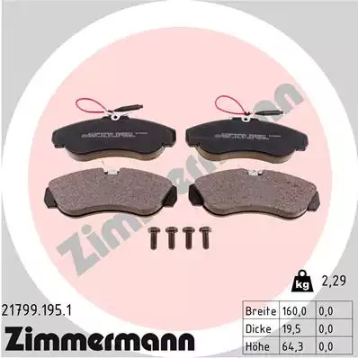 Тормозные колодки передние ZIMMERMANN 217991951