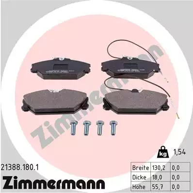 Тормозные колодки передние (под датчик) ZIMMERMANN 213881801
