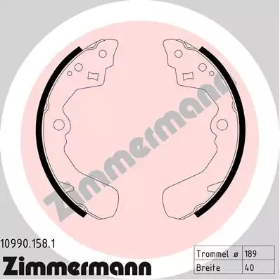 Колодки тормозные барабанные ZIMMERMANN 109901581