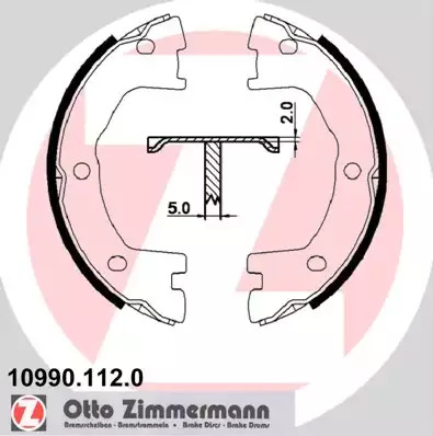 Колодки стояночного тормоза ZIMMERMANN 109901120