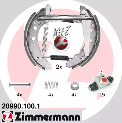 Барабанные колодки с цилидрами комплект ZIMMERMANN 209901001