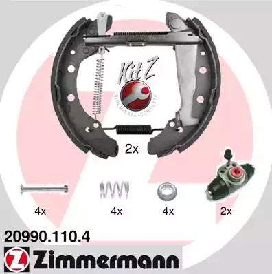 Барабанные колодки с цилидрами комплект ZIMMERMANN 209901104