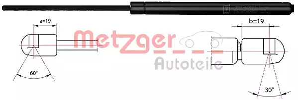 Амортизатор заднего стекла METZGER 2110476
