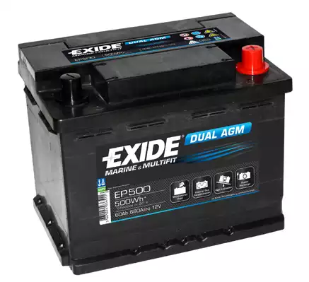 Аккумулятор Exide Dual AGM 60Ah R+ (для лодок) EXIDE EP500