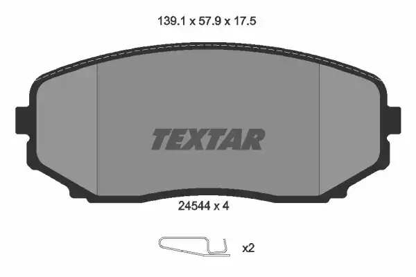 Тормозные колодки передние TEXTAR 2454401