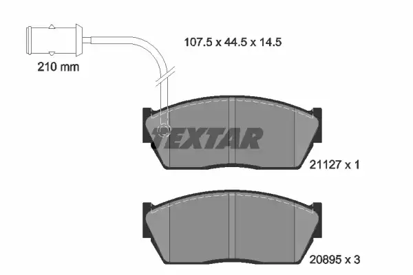 Тормозные колодки передние TEXTAR 2112701