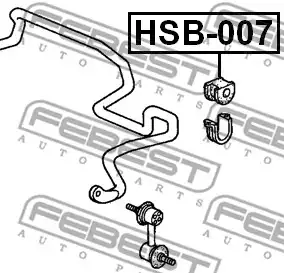 Втулка переднего стабилизатора d26 FEBEST HSB007