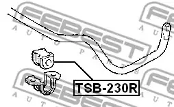 Втулка заднего стабилизатора d17 FEBEST TSB230R