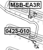 Втулка заднего стабилизатора d18 FEBEST MSBEA3R