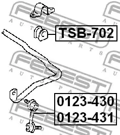Втулка переднего стабилизатора d20 FEBEST TSB702