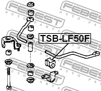 Втулка переднего стабилизатора d26 FEBEST TSBLF50F